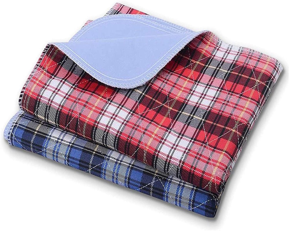 Dog Pee Pad Washable Absorbent Reusable Plaid Style Pet Training