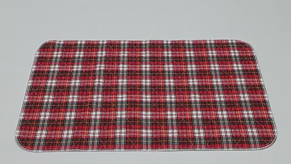 Plaid Waterproof Bed Pads